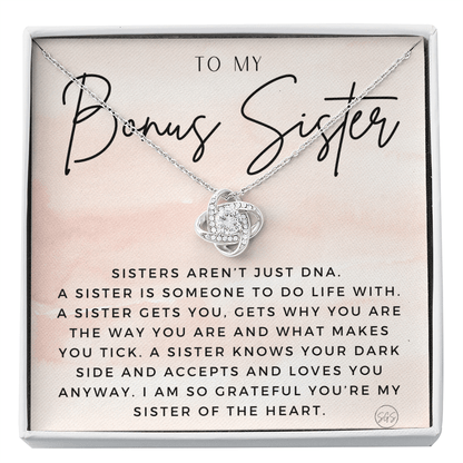 Bonus Sister Gift | Sister in Law Gift, Best Friend Necklace, Roommate, Step Sister, Christian, Birthday 25th, 16th, 30th, Christmas 1104cKA