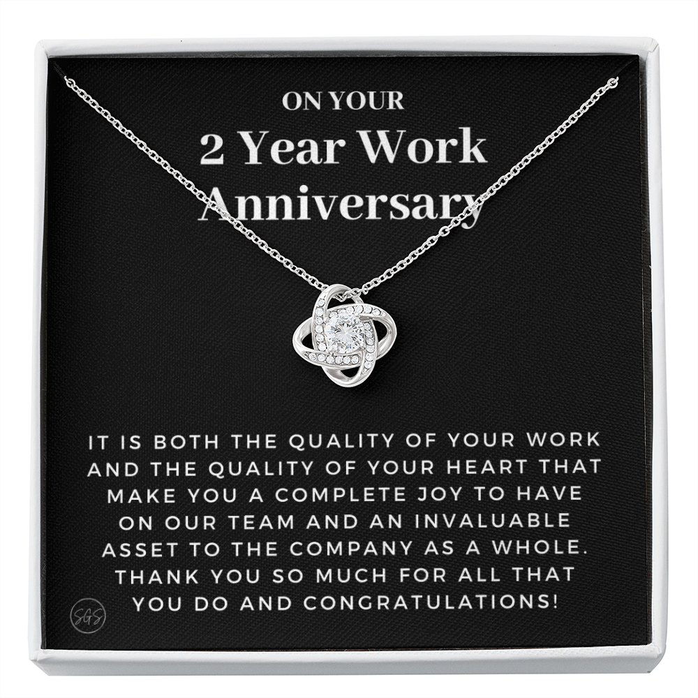 2 Year Job Anniversary Gift | Thank You Gift from Boss, Employee Work Appreciation, Co-Worker, Congrats, Years of Service AN02K