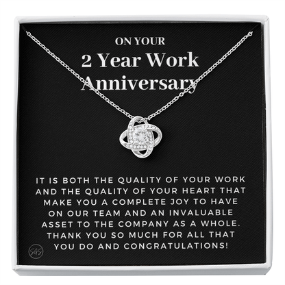 2 Year Job Anniversary Gift | Thank You Gift from Boss, Employee Work Appreciation, Co-Worker, Congrats, Years of Service AN02K