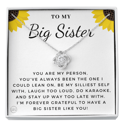 Big Sister Gift| Necklace for Older Sister, Christmas Idea, Birthday Present from Younger Sister, Best Big Sis, Heartfelt & Cute 1111dKA