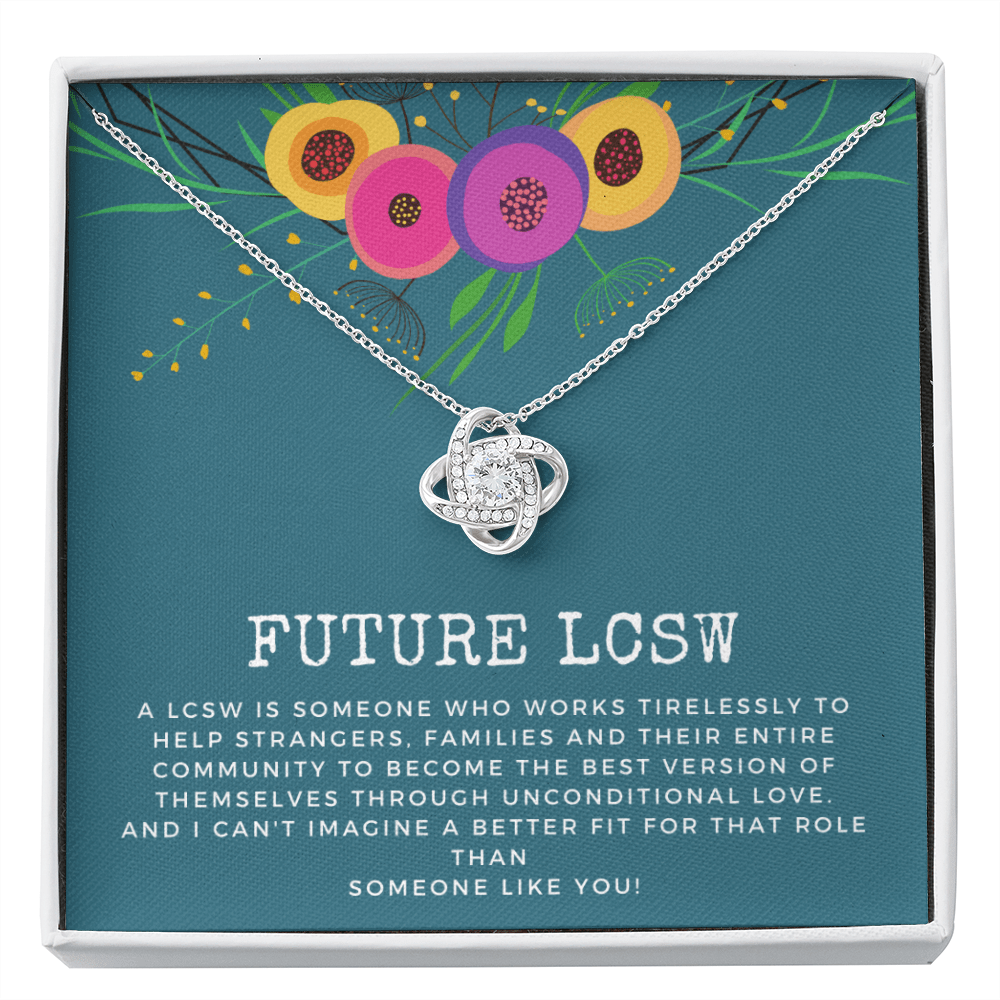 Future LCSW Gift | Graduation Necklace, Social, Case Worker, Counselor, MSW, Social Work, Appreciation, School, Bachelor's Degree