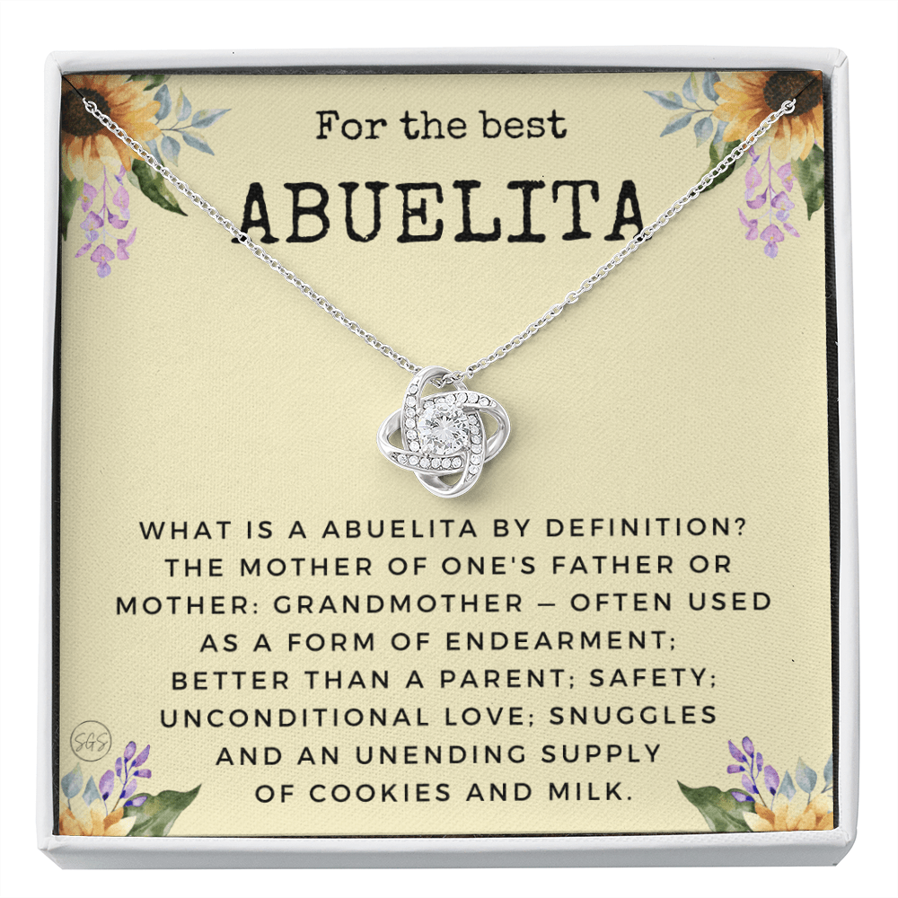 Gift for Abuelita | Grandmother Nickname, Grandma, Mother's Day Necklace, Birthday, Get Well, Missing You, Spanish, Christmas, From Family Grandkids  Granddaughter Grandson 1118dK