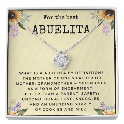 Gift for Abuelita | Grandmother Nickname, Grandma, Mother's Day Necklace, Birthday, Get Well, Missing You, Spanish, Christmas, From Family Grandkids  Granddaughter Grandson 1118dK