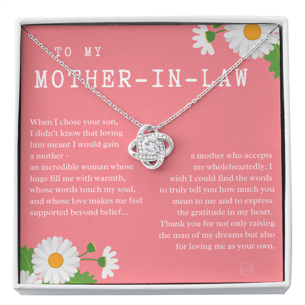 Personalized Knot Necklace for Your Mother-in-law | Mother's Day Gift, From Daughter-in-Law, Mother in Love MIL8k