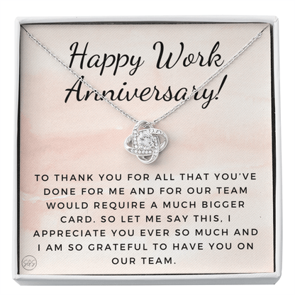 Work Anniversary Gift - Employee Appreciation from Boss - Grateful to Have You On the Team