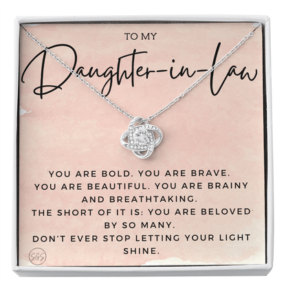 Daughter in Law Gift | Future DIL, Bonus Daughter, From Mother in Law, Father in Law, In Laws, For the Bride, Son's Wife, Fiance 1012DILhKA