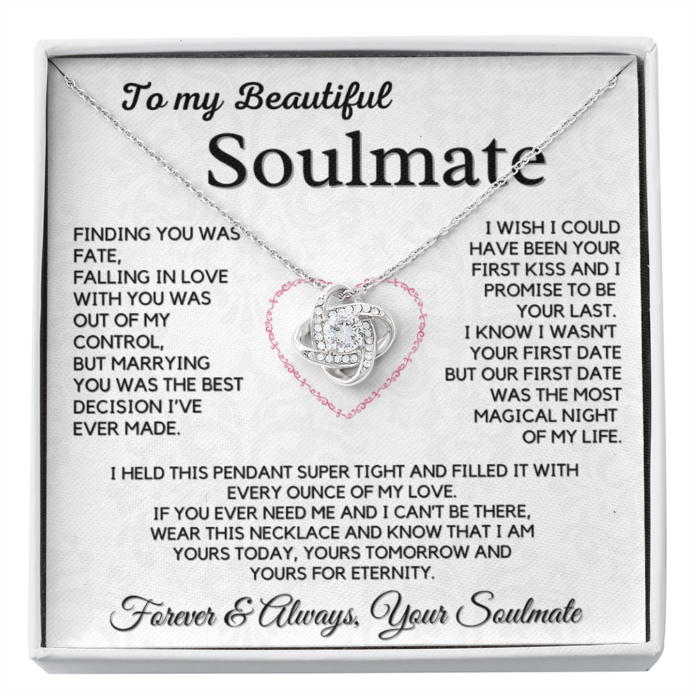 Romantic Gift for Soulmate - Yours for Eternity, Forever and Always, Love Knot