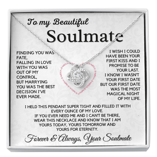 Romantic Gift for Soulmate - Yours for Eternity, Forever and Always, Love Knot