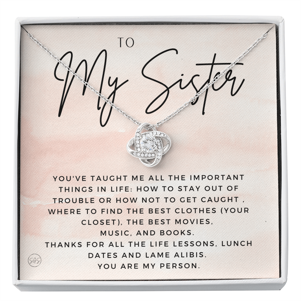 Gift for My Sister | You Are My Person, Thank You, Birthday, Sisters, Wedding, Christmas Gift to Sister From Sister, Sister-in-Law 1113fKA