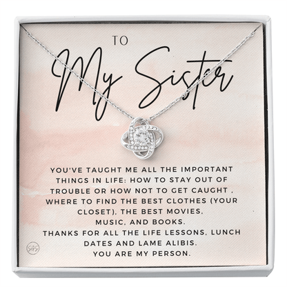 Gift for My Sister | You Are My Person, Thank You, Birthday, Sisters, Wedding, Christmas Gift to Sister From Sister, Sister-in-Law 1113fKA