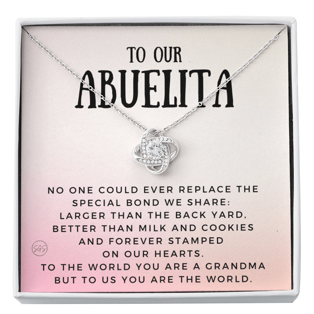 Gift for Abuelita | Grandmother Nickname, Grandma, Mother's Day Necklace, Birthday, Get Well, Missing You, Spanish, Christmas, From Family Grandkids  Granddaughter Grandson 1118bK