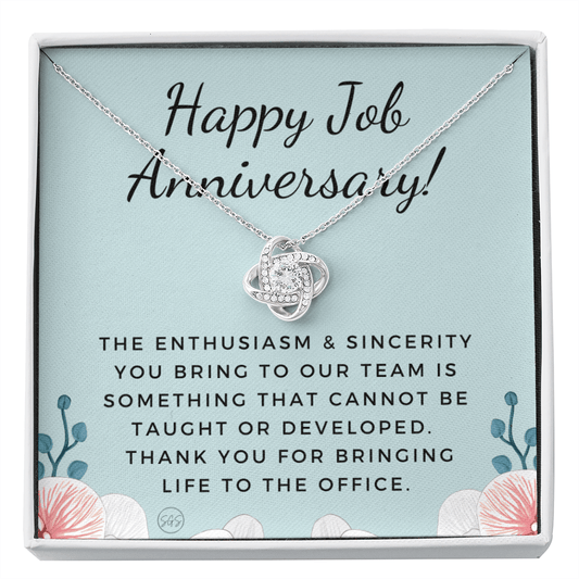 Job Anniversary Gift - Employee Appreciation from Boss - Enthusiasm & Sincerity