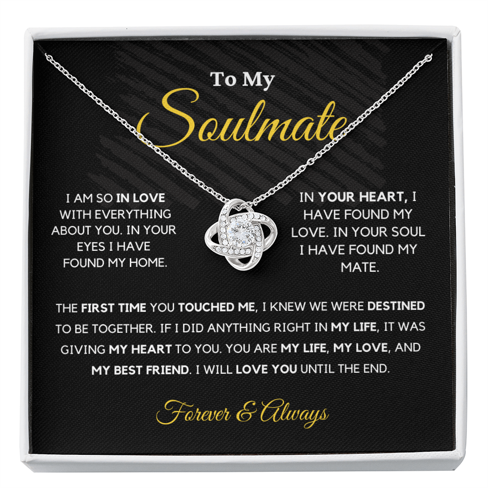 Soulmate - My Life - Love Knot | Romantic Gift for Wife, Fiancé, Girlfriend - Anniversary Gift, Valentine's Day Present