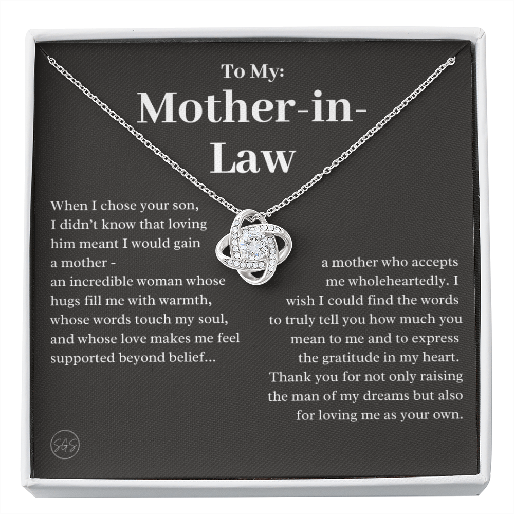 Personalized Knot Necklace for Your Mother-in-law | Mother's Day Gift, From Daughter-in-Law, Mother in Love MIL5k