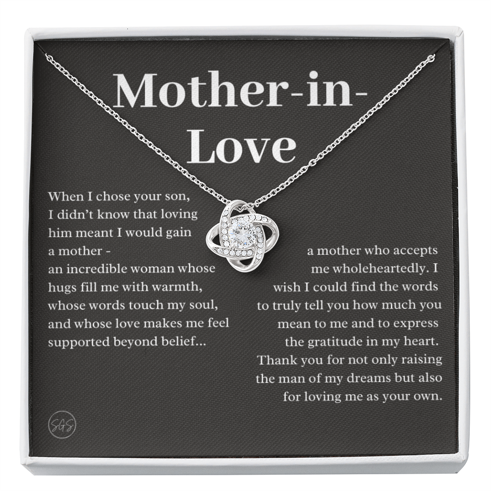 Personalized Knot Necklace for Your Mother-in-law | Mother's Day Gift, From Daughter-in-Law, Mother in Love MIL4k