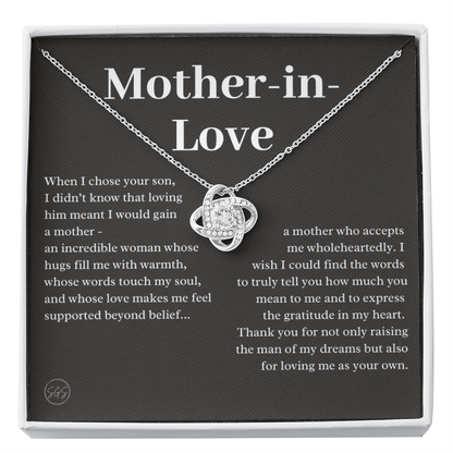 Personalized Knot Necklace for Your Mother-in-law | Mother's Day Gift, From Daughter-in-Law, Mother in Love MIL4k