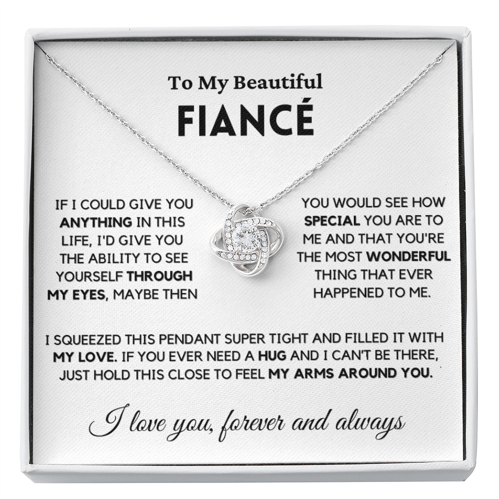 Fiance - Always Here - Necklace | Gift for Fiance, Annviersary Gift, Valentine's Day Present  Necklace Love Knot