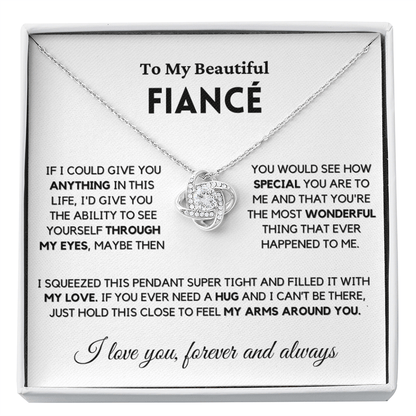 Fiance - Always Here - Necklace | Gift for Fiance, Annviersary Gift, Valentine's Day Present  Necklace Love Knot