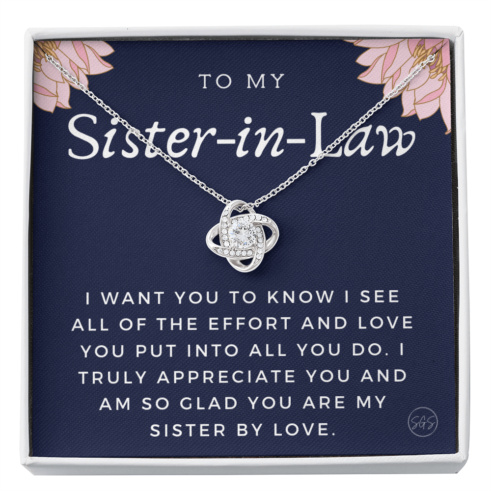 Sister-in-Law Gifts | Husband's Sister, Wife's Sister, Christmas Gift for Sister in Law, Birthday, Wedding, Future Sister Necklace 1103gKA