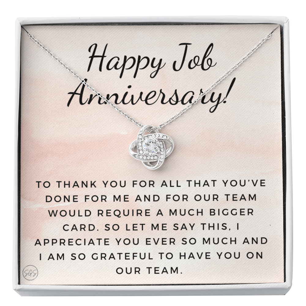 Happy Job Anniv. -  Gift from Boss, Hustle, Congrats, Thank You Gift, Employee Appreciation, Work Anniversary, Small Business Gifts, Years of Service Pink B