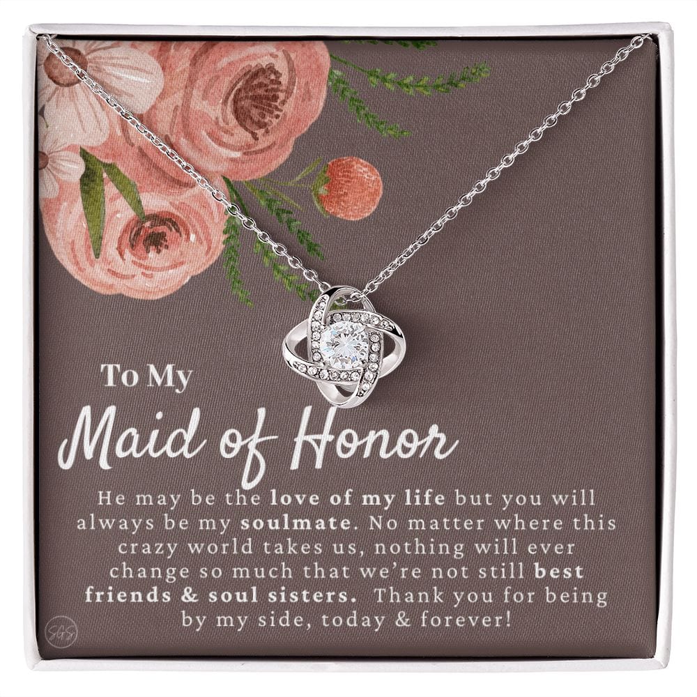 Maid of Honor Gift From Bride | Maid of Honor Necklace, Maid of Honor Proposal, Wedding Party Thank You Gift, Bridal Party Shower Gifts 5