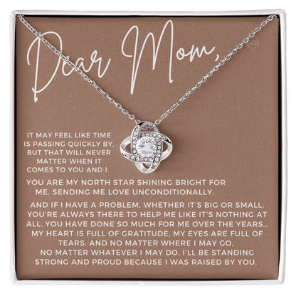 Dear Mom - Handwritten Letter To Mom | Mother's Day Gift, Necklace for Mom from Daughter, Gift for Mom from Son, Personalized for Her, Tan