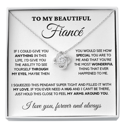 Fiance - Always Here - Necklace | Gift for Fiance, Annviersary Gift, Valentine's Day Present 04c Necklace Love Knot