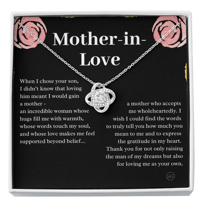 Personalized Knot Necklace for Your Mother-in-law | Mother's Day Gift, From Daughter-in-Law, Mother in Love MIL9k