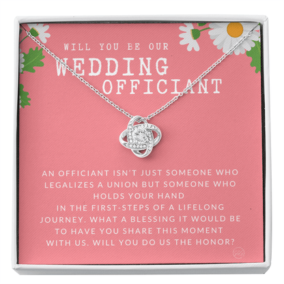 Wedding Officiant Proposal Gift | Will You Marry Us? Will You Be Our Officiant? For Friends, Best Friend Bestie Necklace Bridal Party 0131fK