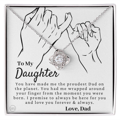 Daughter Gift (From Dad) | Father to Daughter Necklace, Pinky Promise Gift To Daughter From Dad, Daughter Necklace, Christmas Gift for Her