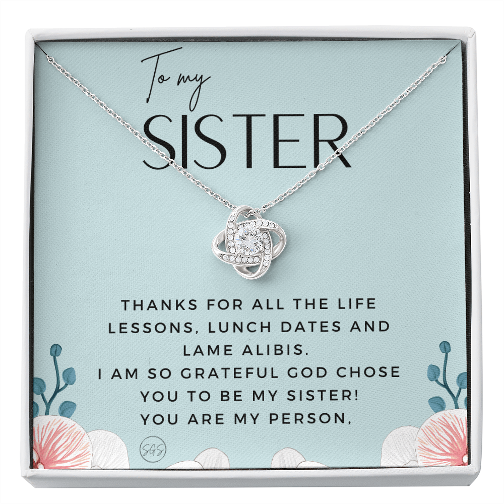 Gift for My Sister | You Are My Person, Thank You, Birthday, Sisters, Wedding, Christmas Gift to Sister From Sister, Sister-in-Law 1113eKA