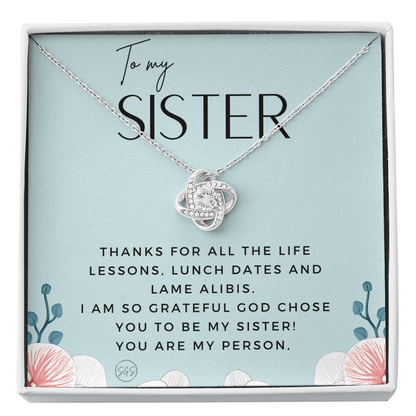 Gift for My Sister | You Are My Person, Thank You, Birthday, Sisters, Wedding, Christmas Gift to Sister From Sister, Sister-in-Law 1113eKA