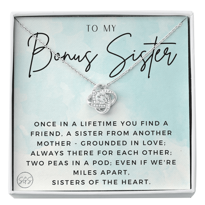 Bonus Sister Gift | Sister in Law Gift, Best Friend Necklace, Roommate, Step Sister, Christian, Birthday 25th, 16th, 30th, Christmas 1104eKA