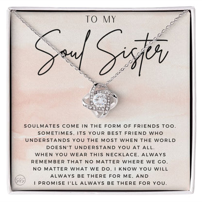 Best Friend Gift | Soul Sister, BFF Necklace, Unbiological Sister, Christmas Gift for Her, Small Long Distance Gifts, Female Best Friend 4