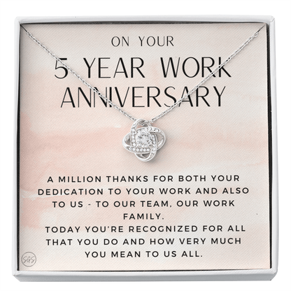 5 Year Work Anniv. Gift - Thank You Gift from Boss, Five Yr Job Anniversary, Employee Appreciation, Co-Worker, Congrats, Years of Service