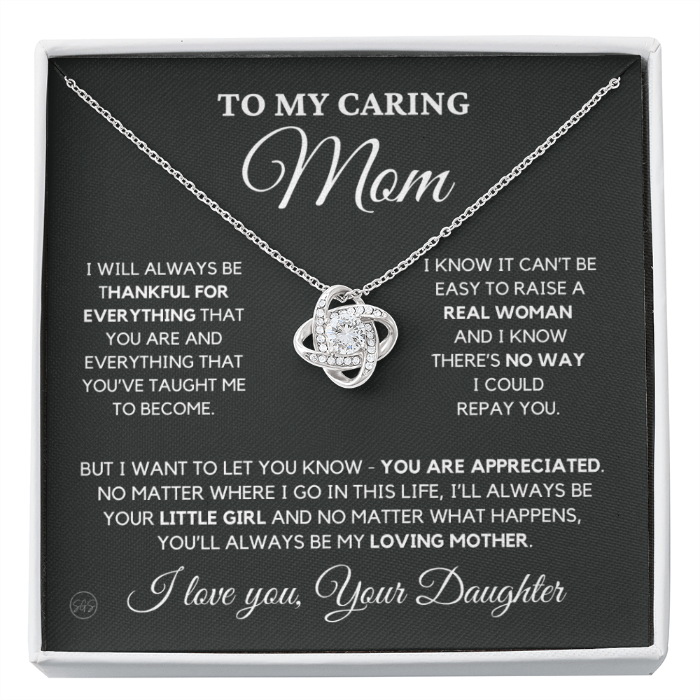 Mom - Forever Grateful - Necklace | Gift for Mother's Day, Gift for Mom From Daughter, Mother & Daughter, I'll Always Be Your Little Girl 2K