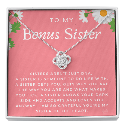 Bonus Sister Gift | Sister in Law Gift, Best Friend Necklace, Roommate, Step Sister, Christian, Birthday 25th, 16th, 30th, Christmas 1104bKA