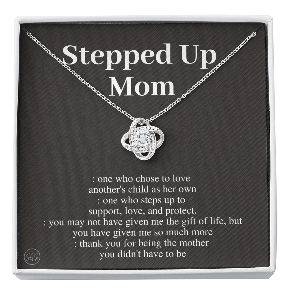 Stepped Up Mom | Gift for Stepmom, Bonus Mom, Stepmother, Grandma, Second Mama, From Step Daughter Son, Christmas, Birthday, Foster 1105aK