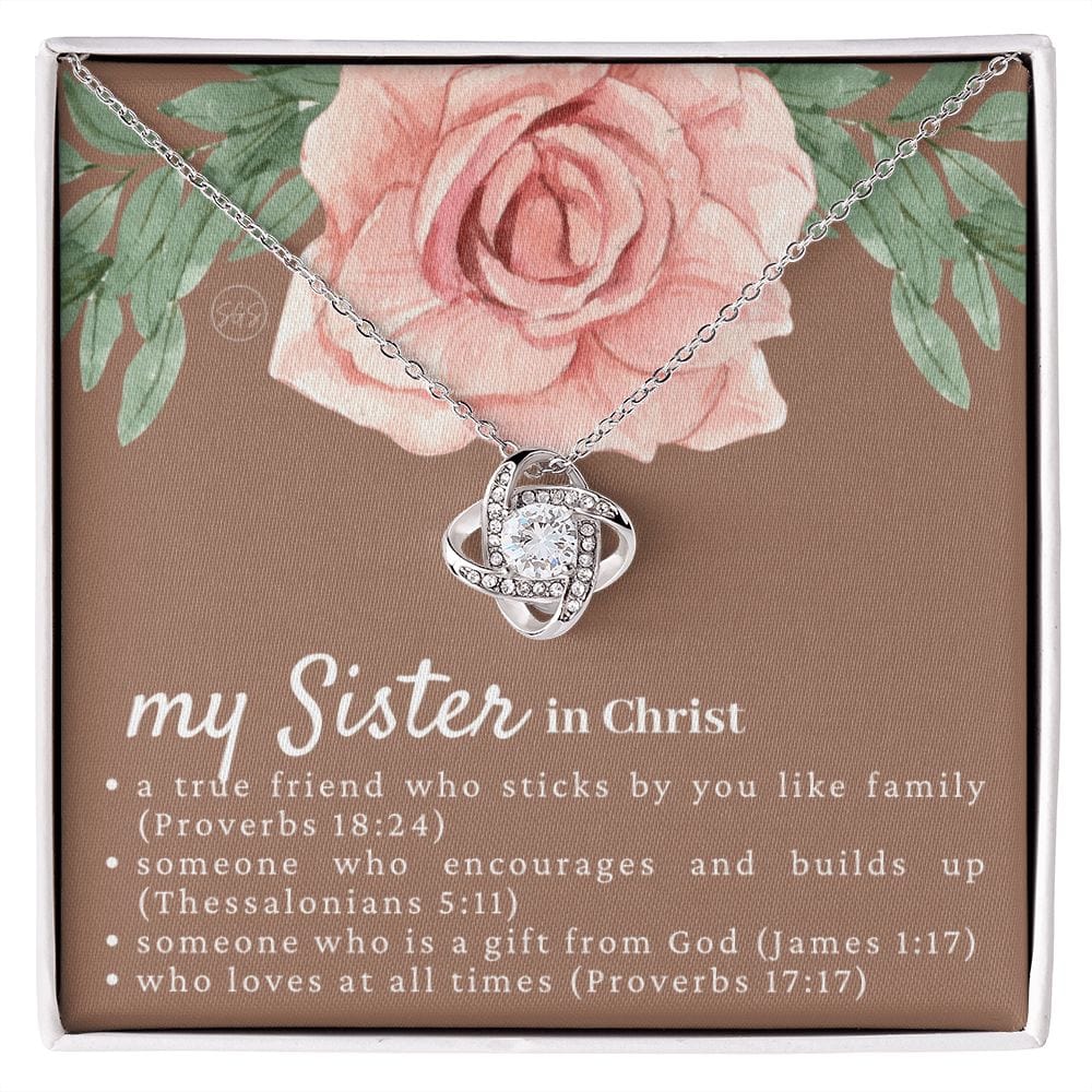 Sister in Christ Gift | Love Knot Necklace