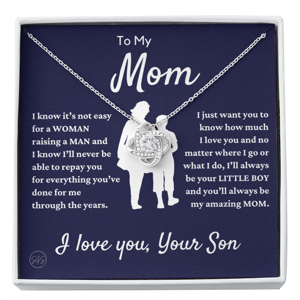 Mom - Loved Mother - Necklace | Gift for Mother From Son, Mother's Day Necklace, I'll Always Be Your Little Boy, Mom and Son Bond