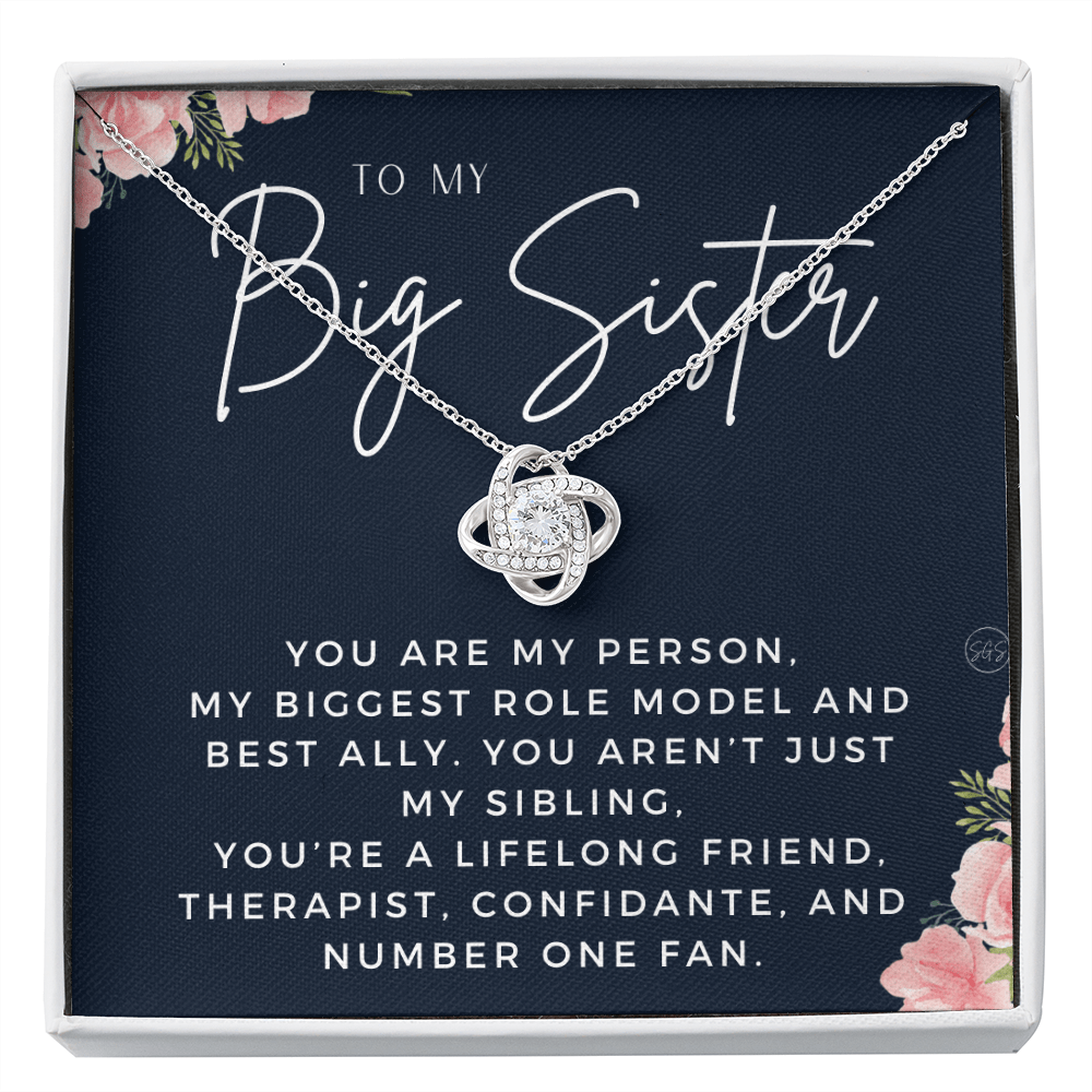 Big Sister Gift| Necklace for Older Sister, Christmas Idea, Birthday Present from Younger Sister, Best Big Sis, Heartfelt & Cute 1111bKA