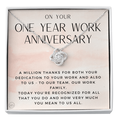 One Year Work Anniv. Gift - Thank You Gift from Boss, 1 Yr Job Anniversary, Employee Appreciation, Co-Worker, Congrats, Years of Service