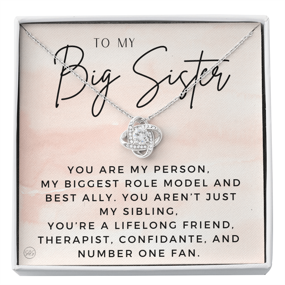 Big Sister Gift| Necklace for Older Sister, Christmas Idea, Birthday Present from Younger Sister, Best Big Sis, Heartfelt & Cute 1111aKA