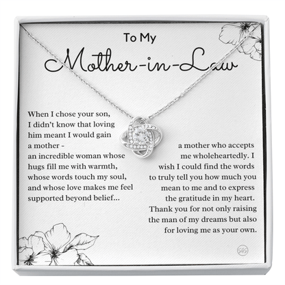 Personalized Knot Necklace for Your Mother-in-law | Mother's Day Gift, From Daughter-in-Law, Mother in Love MIL1k