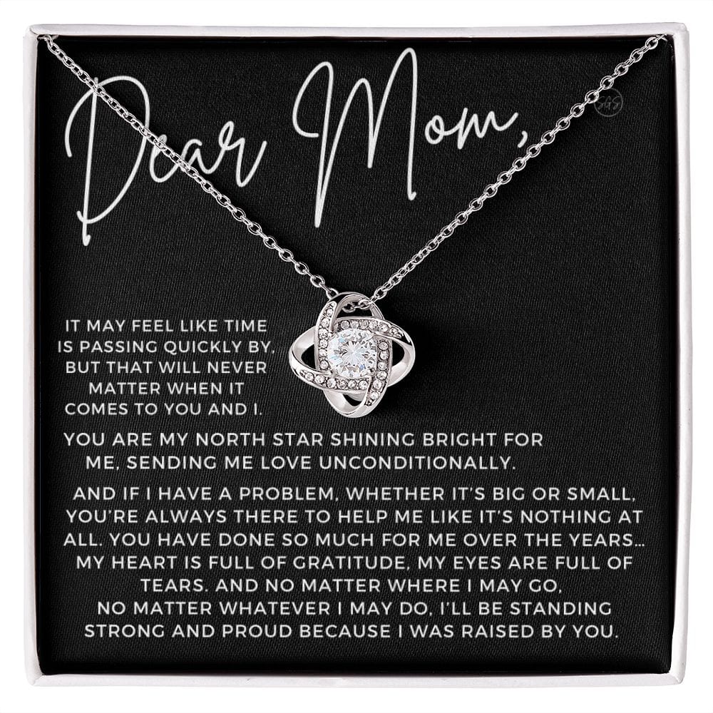 Dear Mom - Handwritten Letter To Mom | Mother's Day Gift, Necklace for Mom from Daughter, Gift for Mom from Son, Personalized for Her, Black