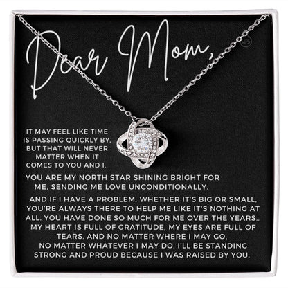 Dear Mom - Handwritten Letter To Mom | Mother's Day Gift, Necklace for Mom from Daughter, Gift for Mom from Son, Personalized for Her, Black
