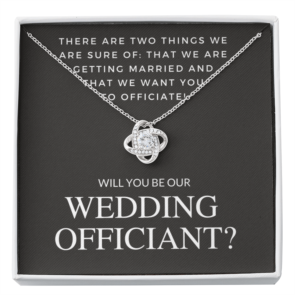 Wedding Officiant Proposal Gift | Will You Marry Us? Will You Be Our Officiant? For Friends, Best Friend Bestie Necklace Bridal Party 0131pK