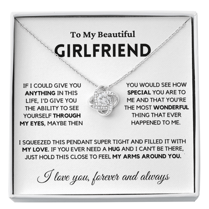 Girlfriend - Always Here - Necklace | Gift for Girlfriend, Annviersary Gift, Valentine's Day Present, From Boyfriend 04b Necklace Love Knot