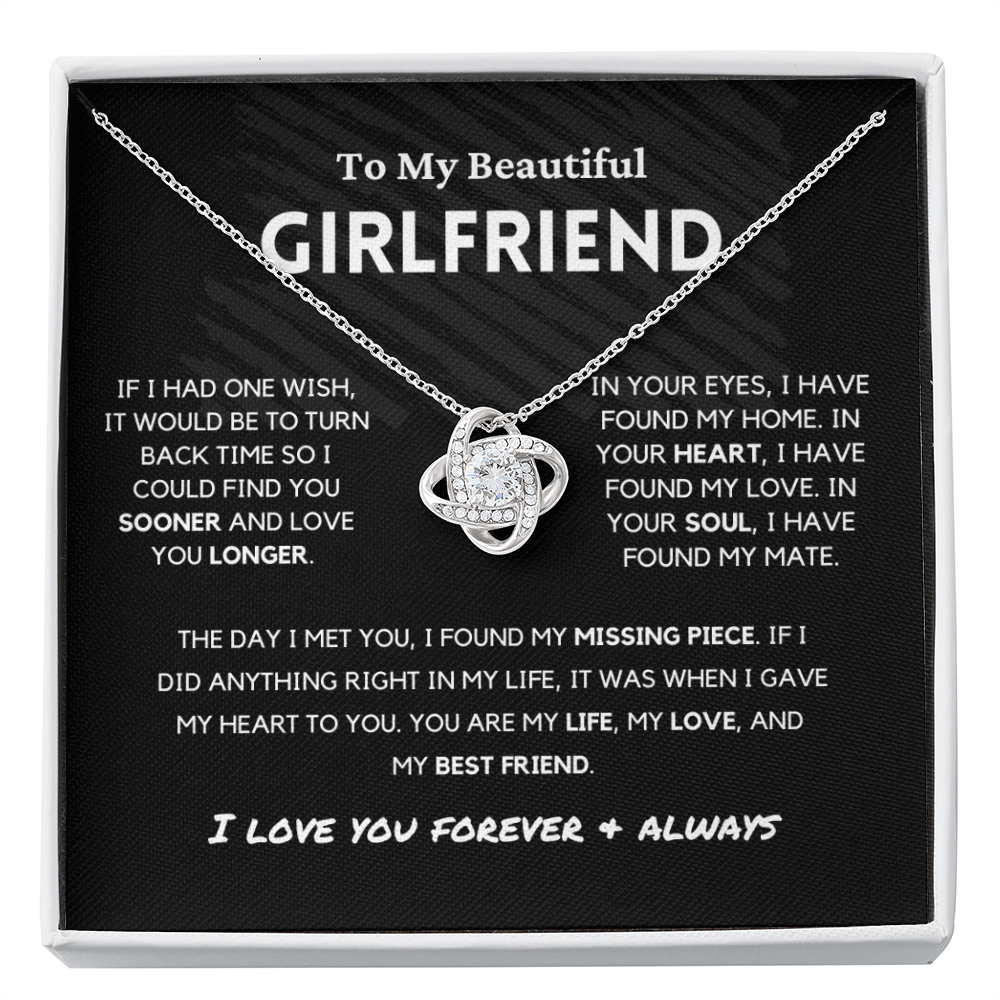 Soulmate - Missing Piece - Eternal Hope Necklace | Romantic Gift for Wife, Fiancé, Girlfriend, Valentine's Day Present 0201dK
