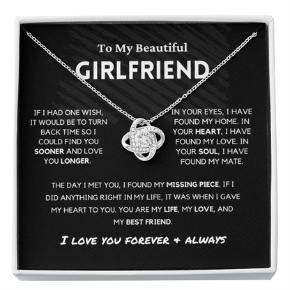 Soulmate - Missing Piece - Eternal Hope Necklace | Romantic Gift for Wife, Fiancé, Girlfriend, Valentine's Day Present 0201dK